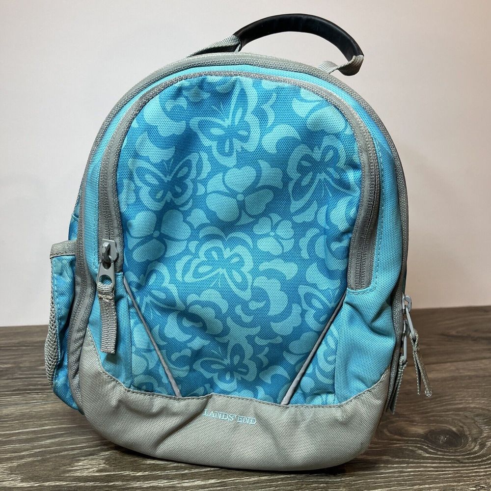 Lands End Girls  Lunch Box EZ Wipe Side Bottle Pocket